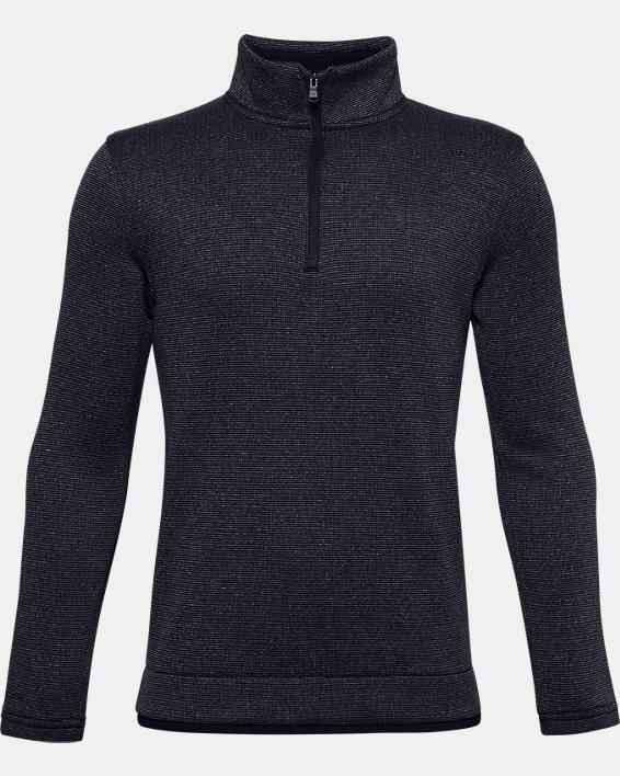 Jongensshirt UA SweaterFleece met korte rits, Black, pdpMainDesktop image number 0